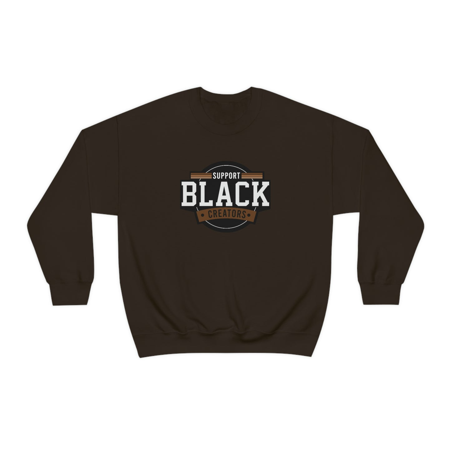 "Support Black Creators" Sweatshirt "Melanin" Dark Chocolate