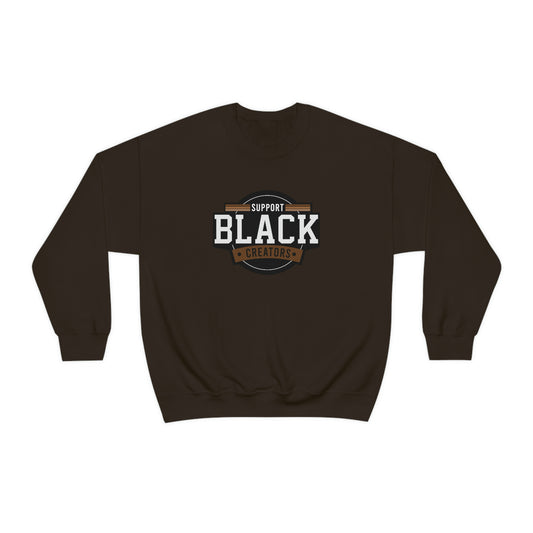 "Support Black Creators" Sweatshirt "Melanin" Dark Chocolate