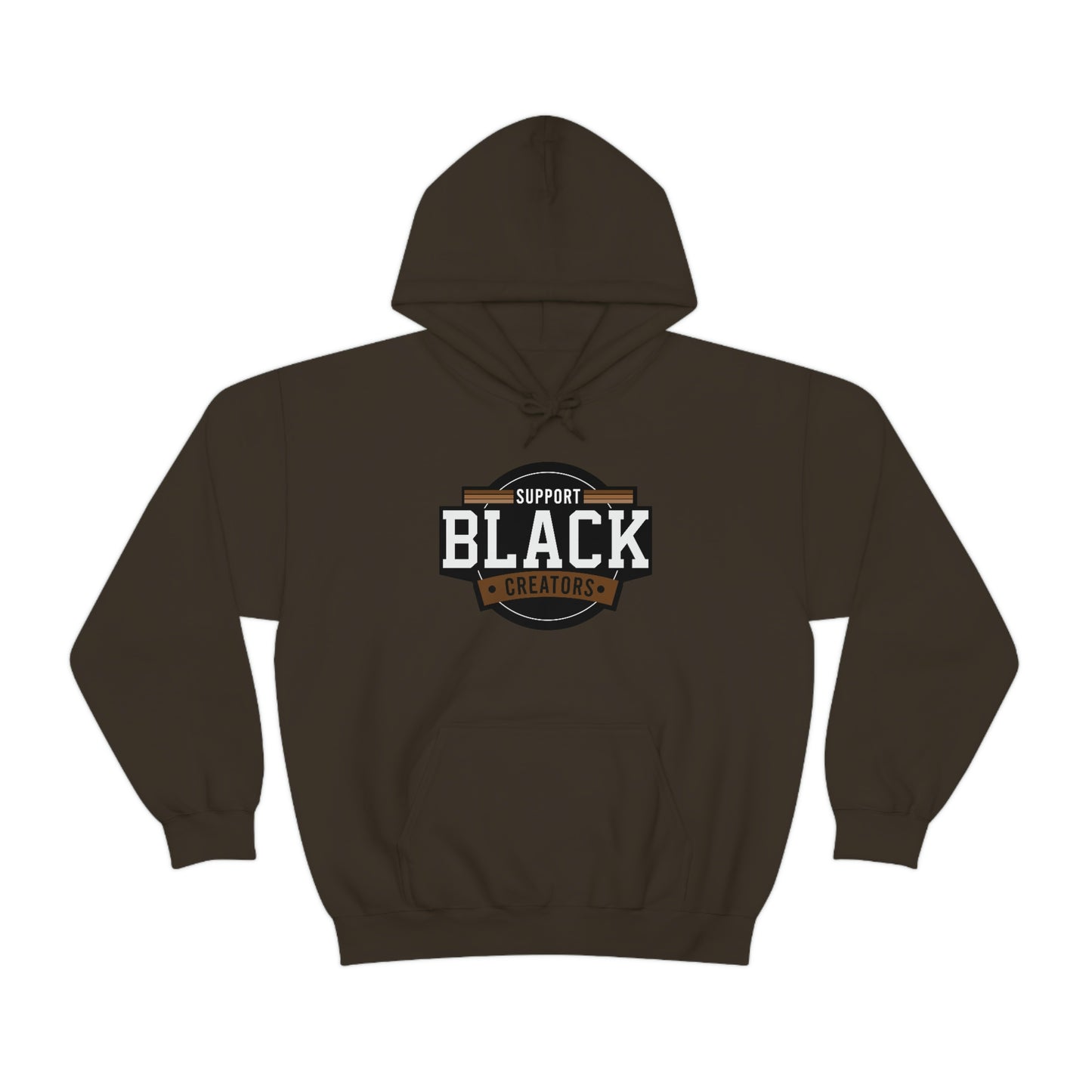 "Support Black Creators" Hoodie "Melanin" Dark Chocolate