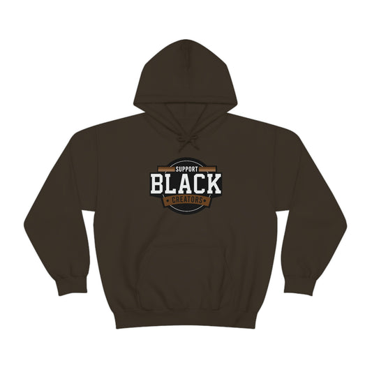 "Support Black Creators" Hoodie "Melanin" Dark Chocolate